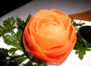 Carrot Rose Garnish